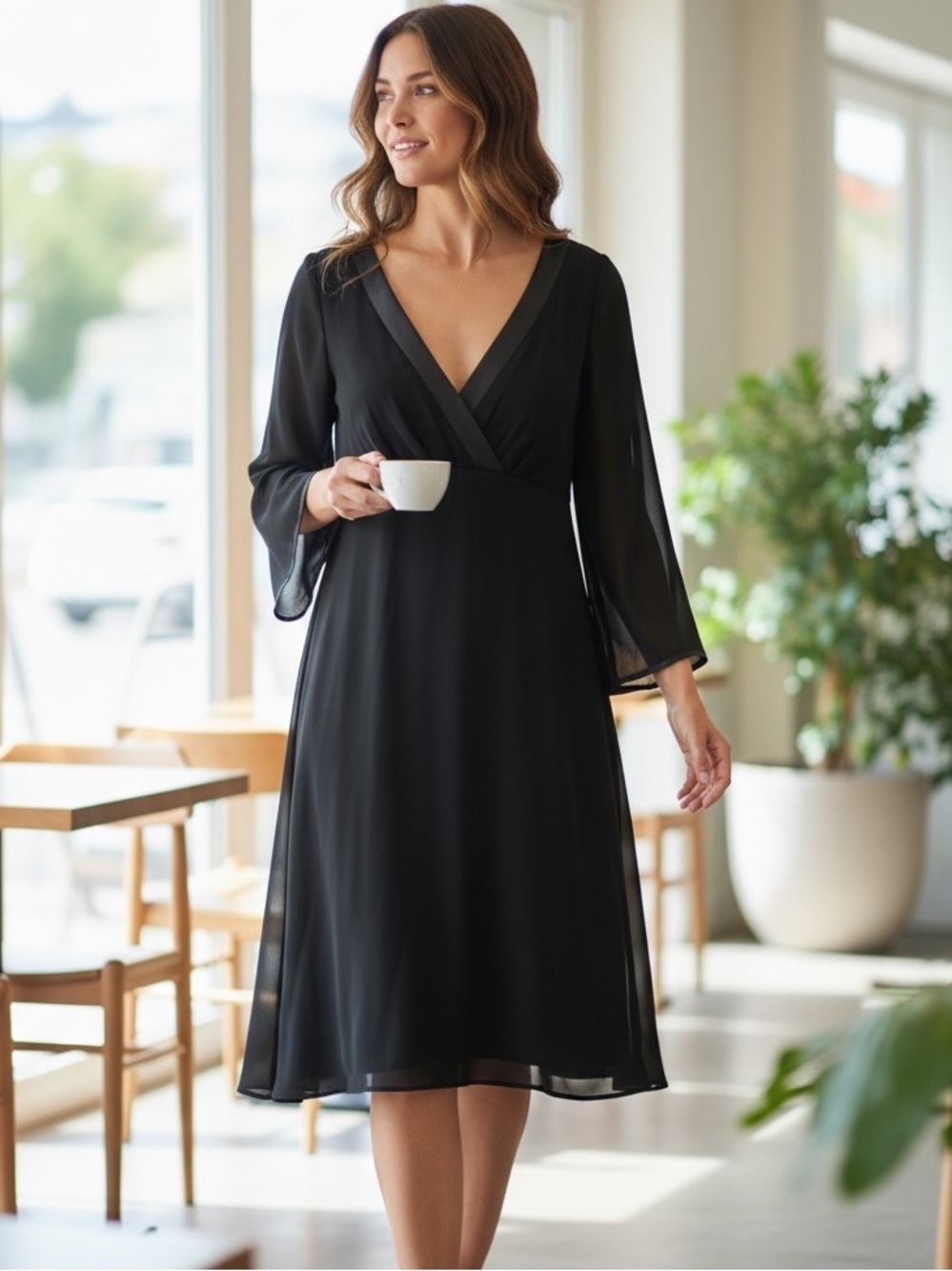 Donna Ricco Black Dress Size 12
